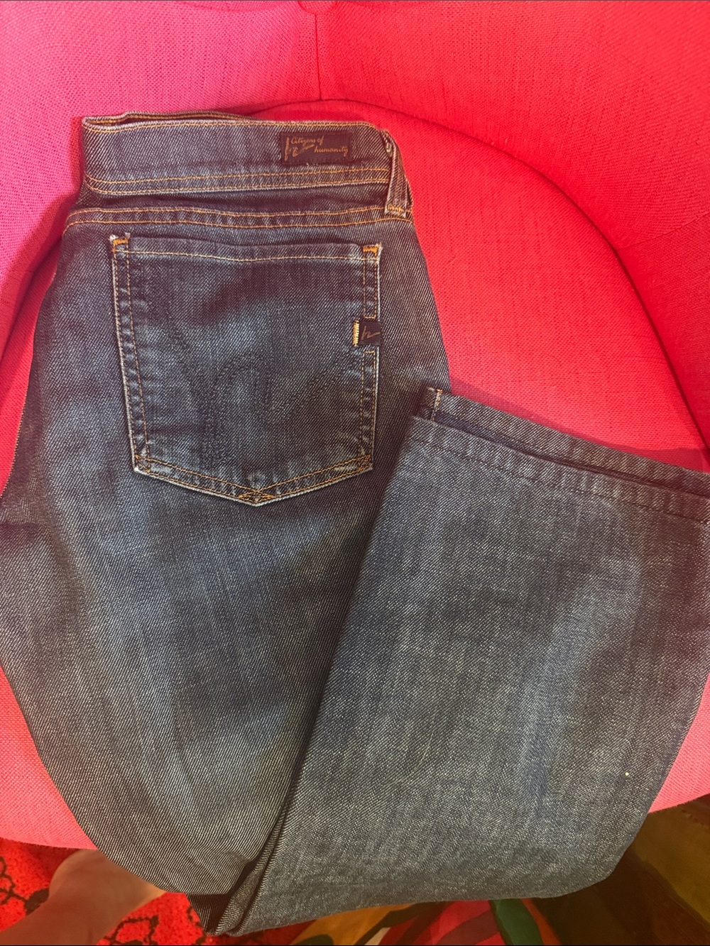 Citizens Of Humanity Dark Blue Straight-Leg Jeans